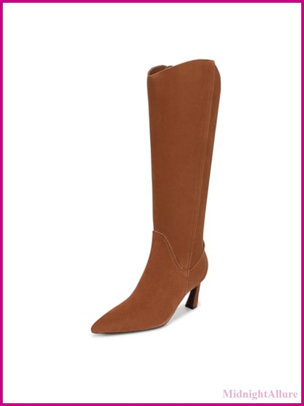 Narrow Calf Knee High Dress Boots Pointed Toe